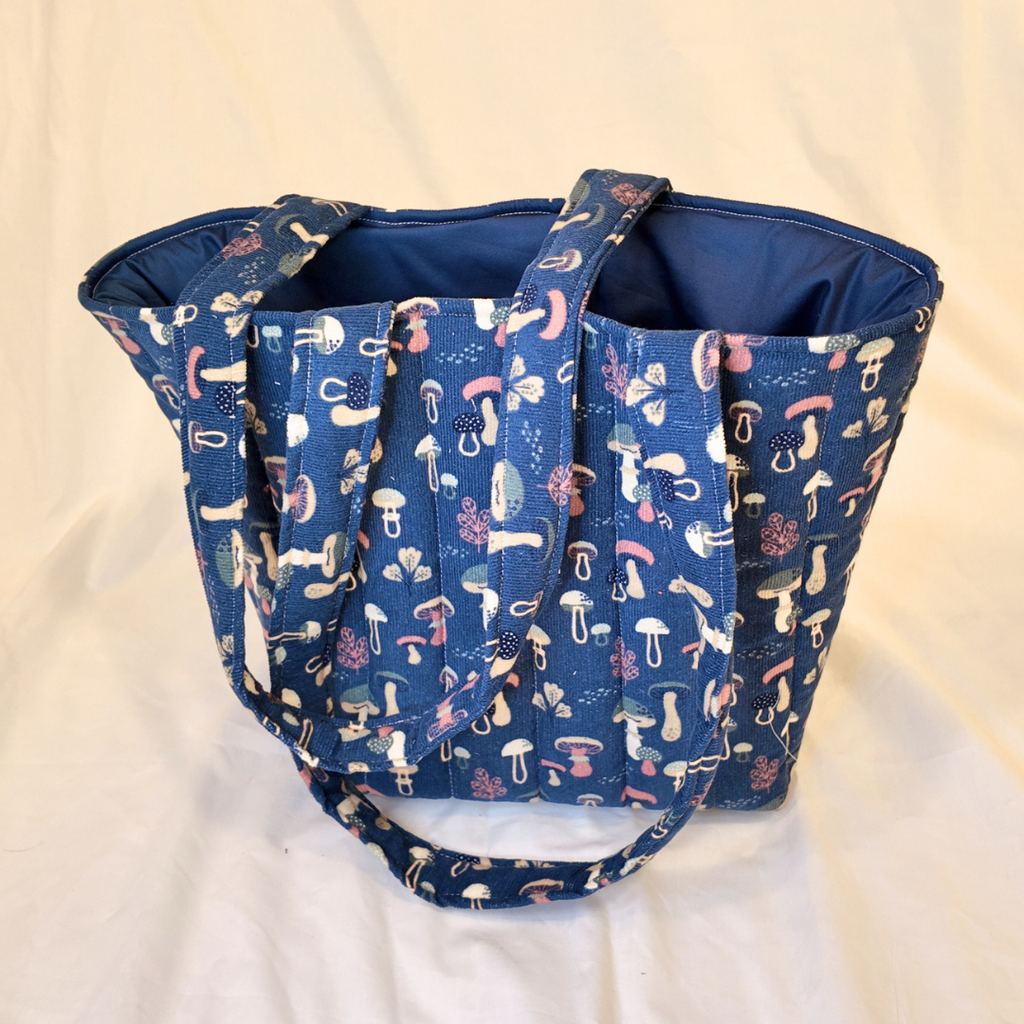 Quilted Bello Corduroy Tote Bag