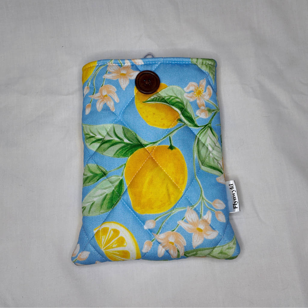Small Blue Lemon Book Sleeve