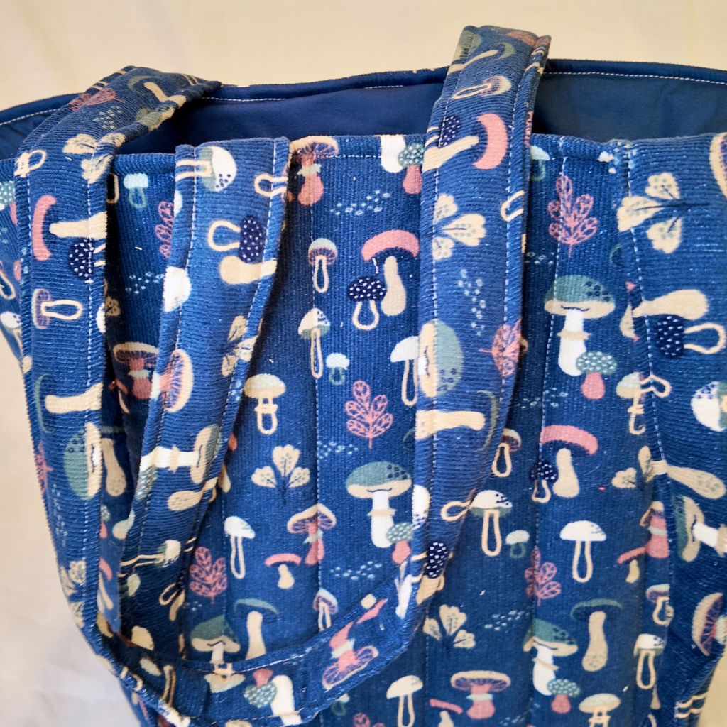 Quilted Bello Corduroy Tote Bag