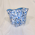 Quilted Blueberry Floral Tote Bag