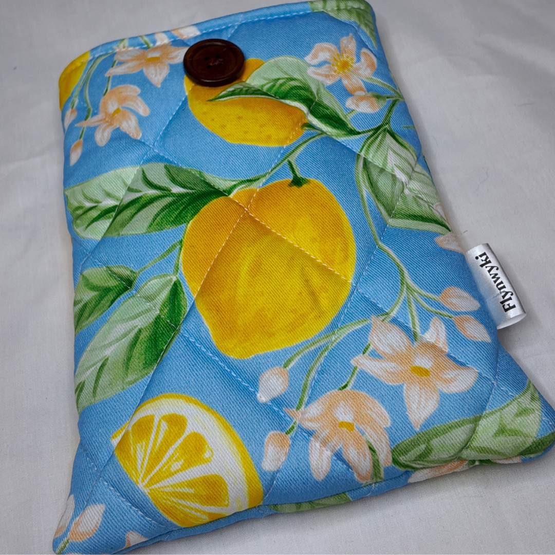 Small Blue Lemon Book Sleeve