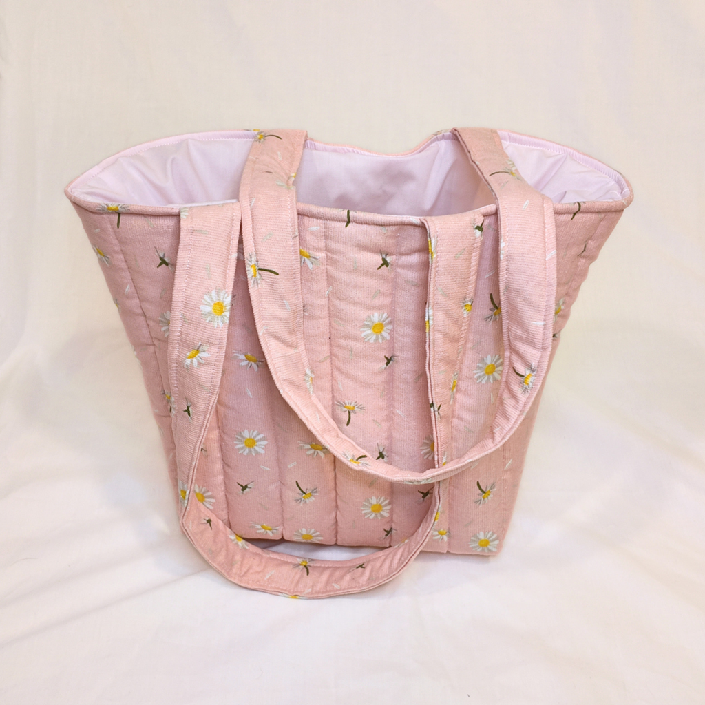 Quilted Polly Corduroy Tote Bag
