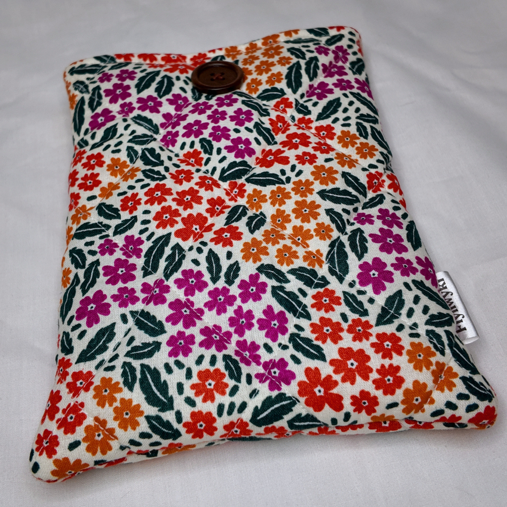 Small Colourful Floral Book Sleeve