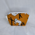 Small Mustard Sloth Zipper Pouch