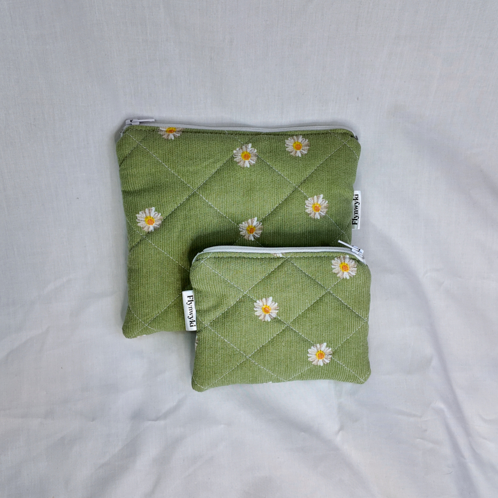 Medium Meadow Corduroy Quilted Pouch